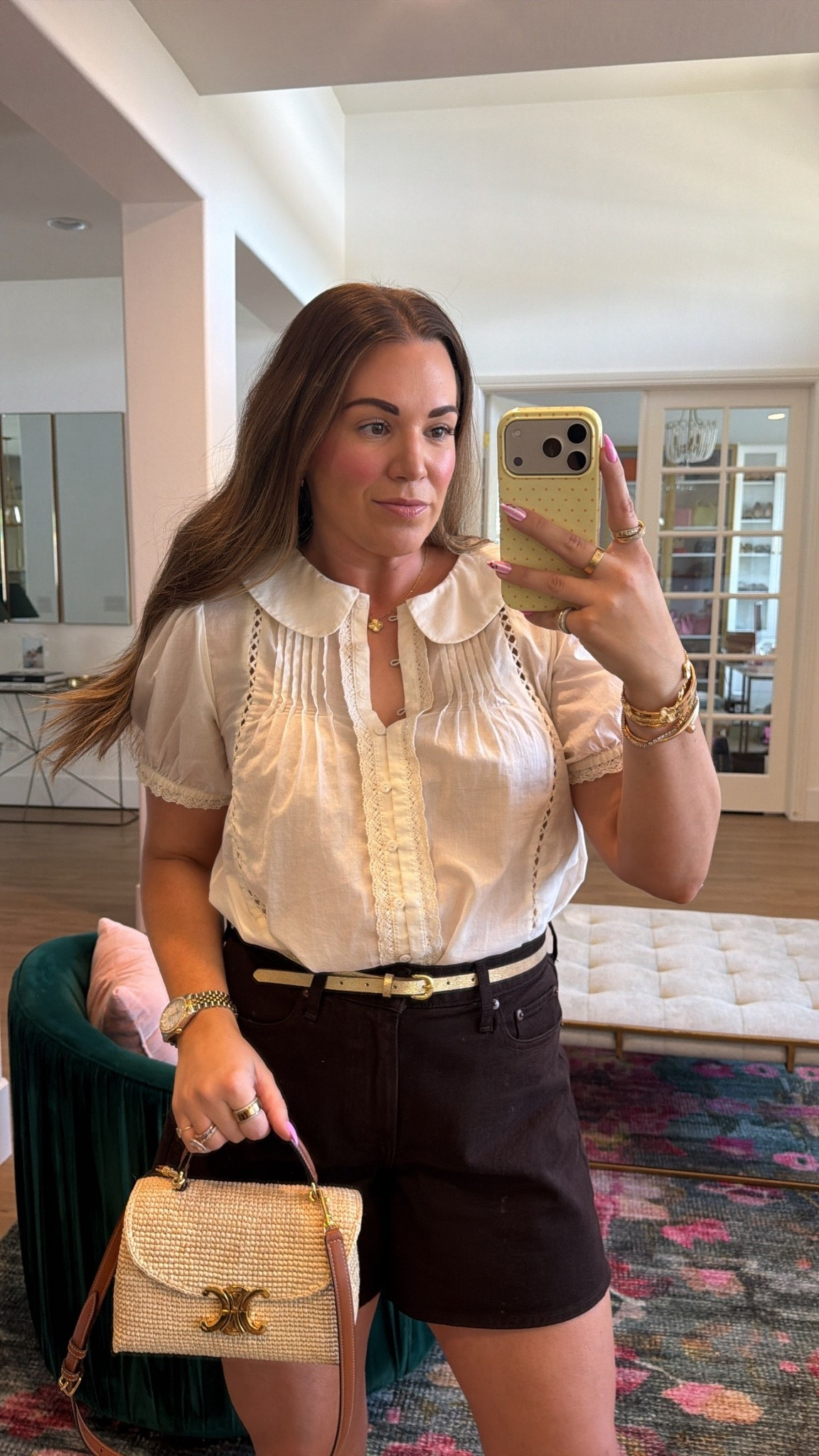 curvy midsize summer look! wearing size medium in cream blouse, size 30 in chocolate brown denim, and size medium in thin gold belt

#LTKxAbercrombie #LTKSeasonal #LTKMidsize