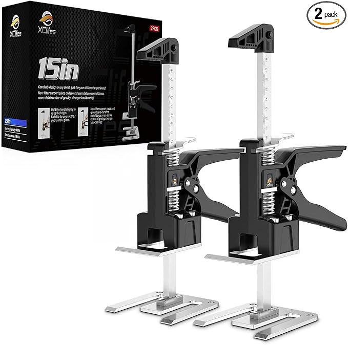 Labor Saving Arm Jack Handle 2 Pack, Construction Jack, Wall Tile Locator, Multi Function Height ... | Amazon (US)