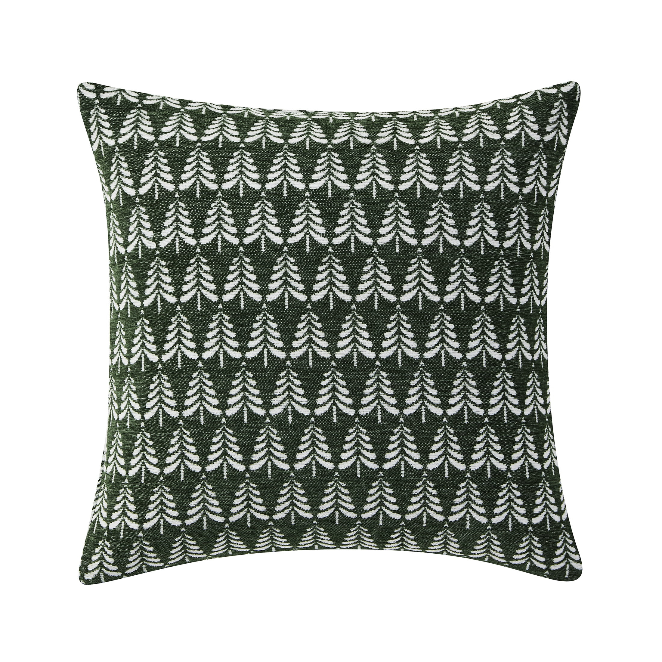My Texas House 18" x 18" Green Evergreen Jacquard Decorative Pillow Cover | Walmart (US)
