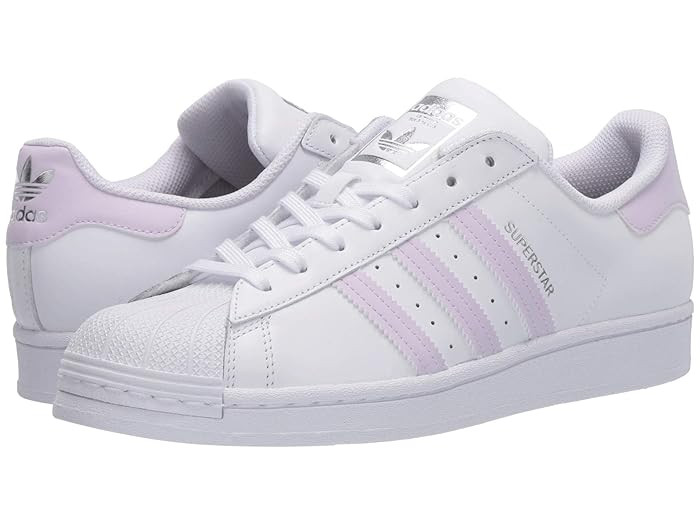 adidas Originals Superstar W (Footwear White/Purple Tint/Silver Metallic) Women's Classic Shoes | Zappos