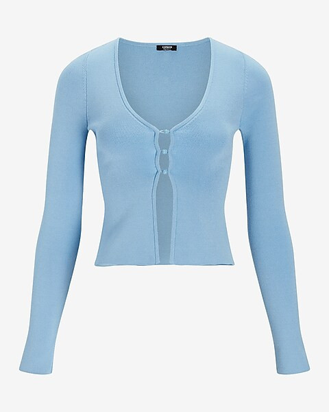 Body Contour Button Front Cardigan | Express