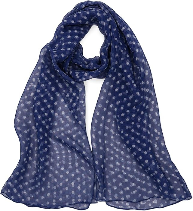 Light Scarf for Women Rectangle Polka Dot Scarfs for Daily Travel | Amazon (US)