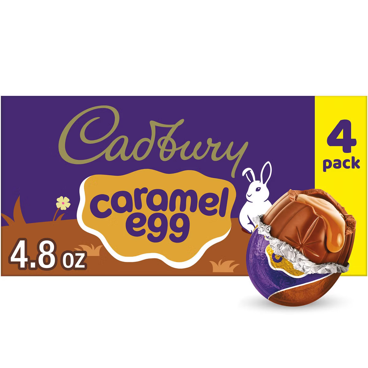 Cadbury Caramel Milk Chocolate Egg Easter Candy - 4.8oz/4ct | Target