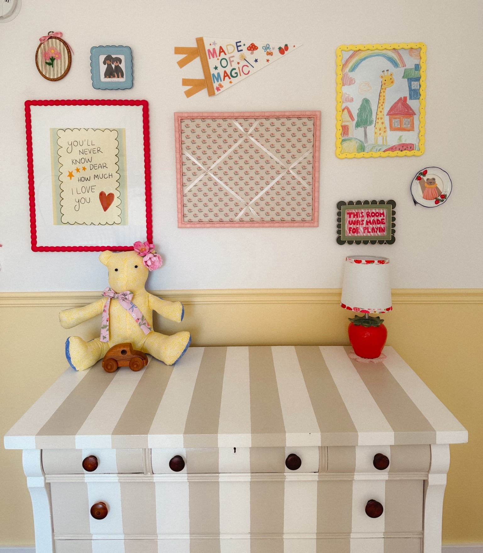 The sweet whimsical gallery wall in my nursery 🫶🏼
.
#nursery #gallerywall #whimsical #vintagestyle #nurserydecor 

#LTKHome #LTKmomlife #LTKBaby