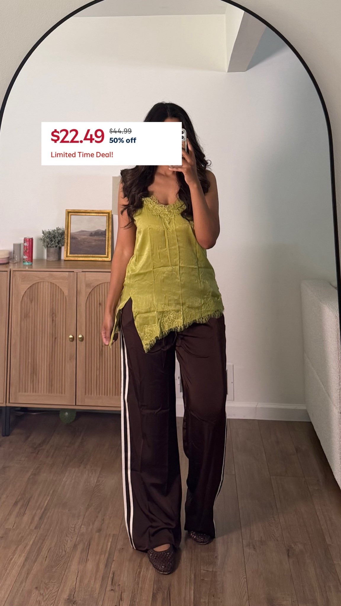 @oldnavy 50% off!!  Love these satin track pants! Medium long, thick thigh approved! Fall fashion

#LTKootd #LTKmomlife #LTKSaleAlert
