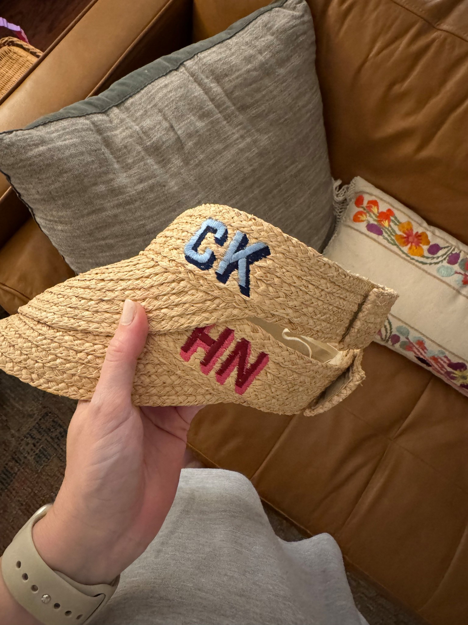 Monogrammed summer visor, perfect for the beach! 

#LTKSeasonal #LTKTravel #LTKMothersDay