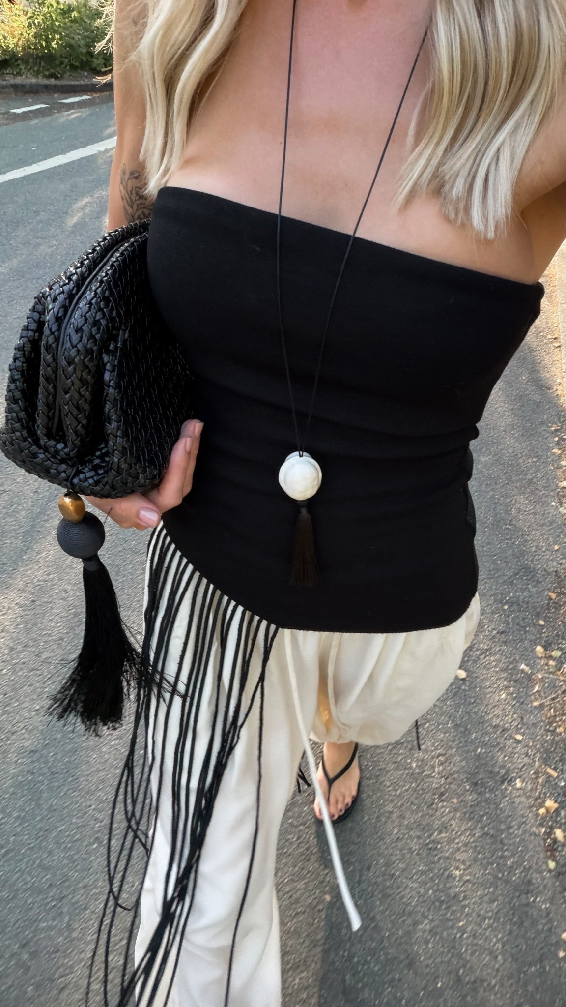 Tassels and fringe details 🖤🤍

(Top Zara via Vinted) linked alternatives below + I wear a size 8 in the DISSH balloon trousers

#LTKuk #LTKsummer