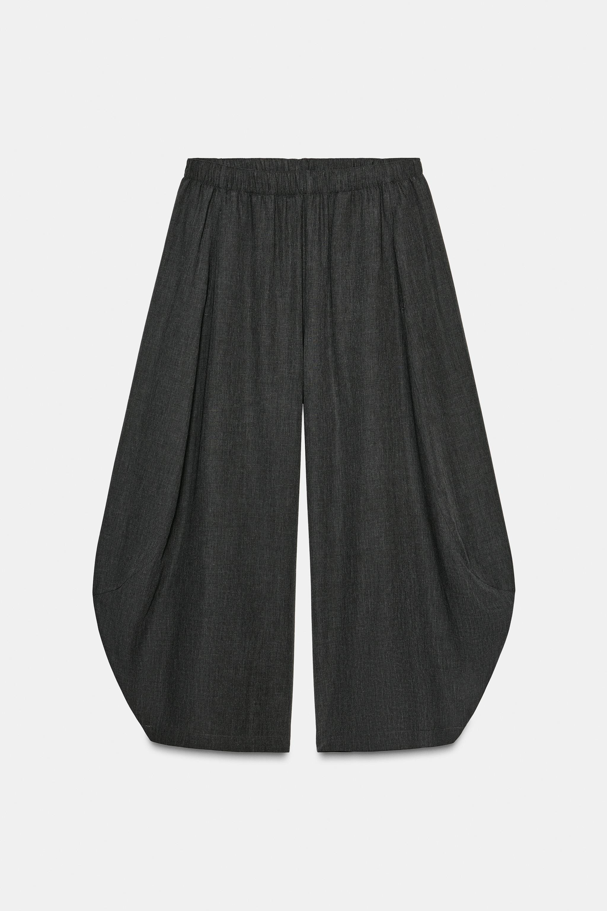 VOLUME FLOWY TROUSERS WITH WOOL ZW COLLECTION | Zara UK