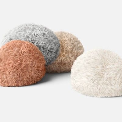 Long Faux Fur Round Throw Pillow - Threshold™ | Target
