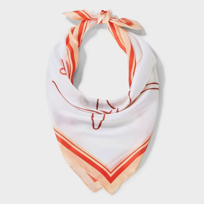 Women's Coastal Pattern Scarf - A New Day™ Orange | Target