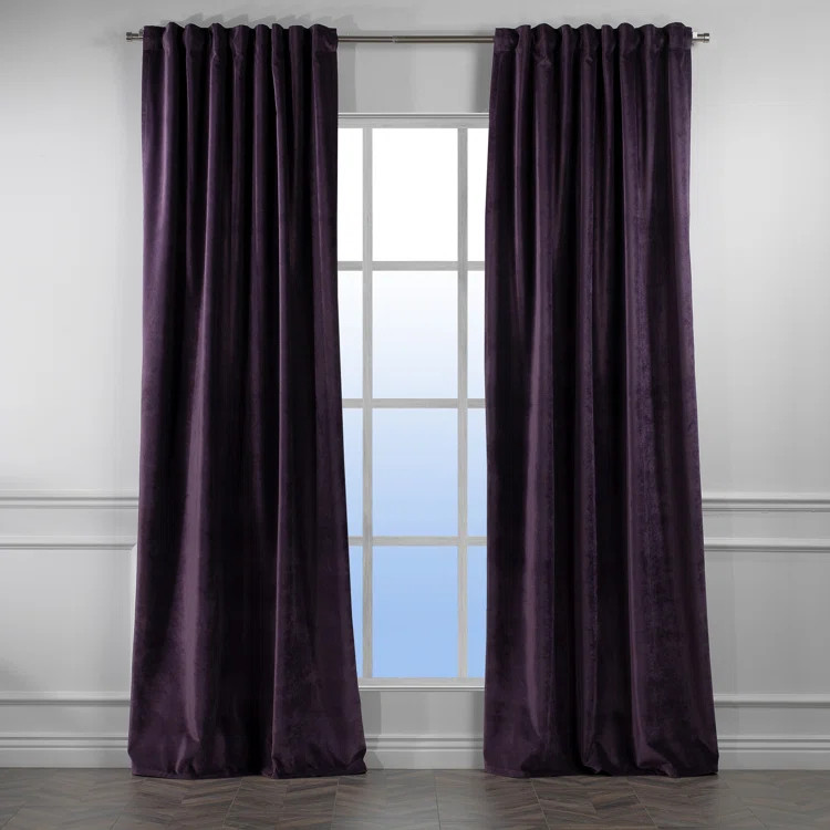 Matte Velvet Extra wide x Extra Long Custom Made Decorative Single Panel | Wayfair North America