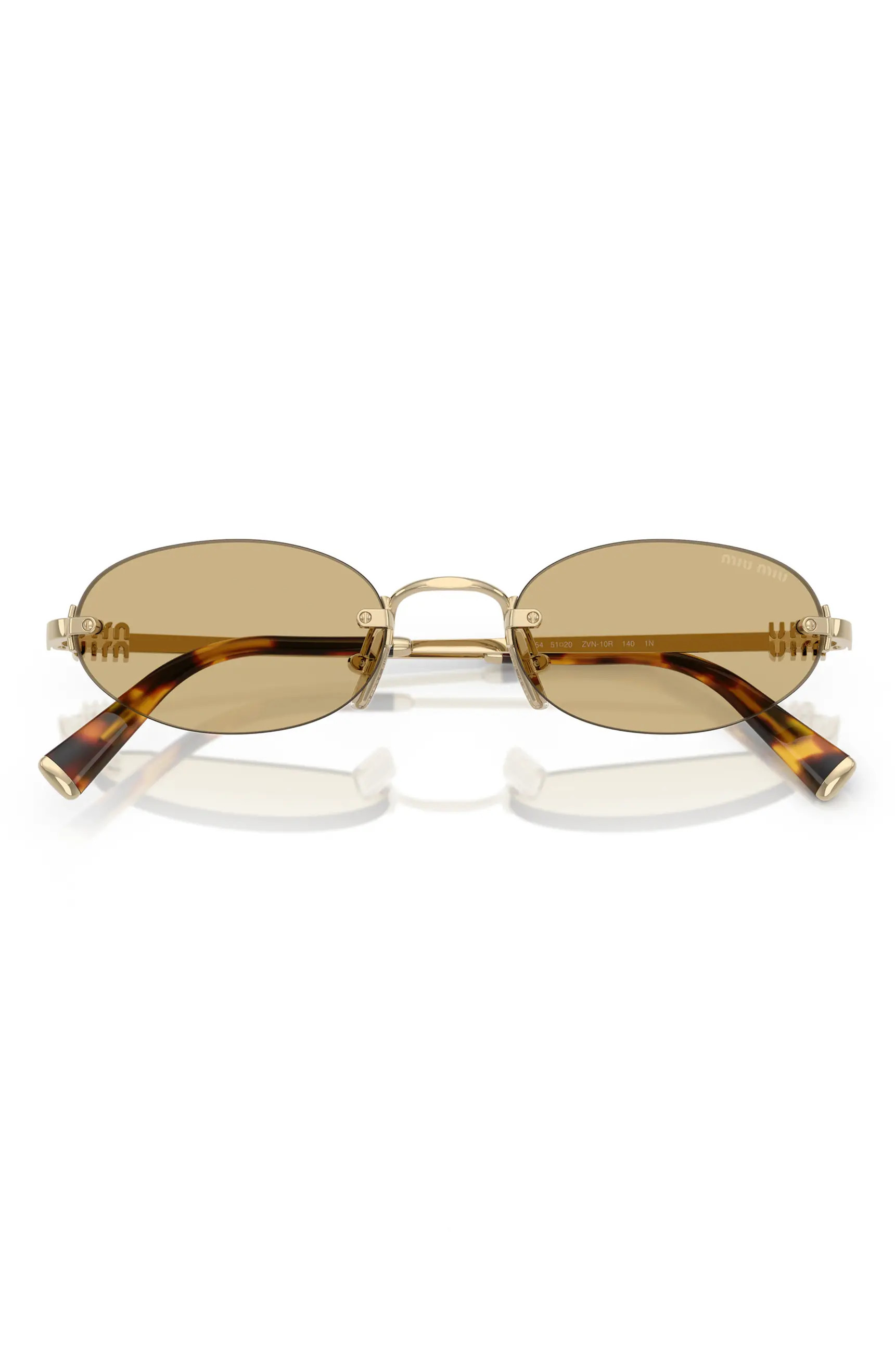51mm Oval Rimless Sunglasses | Nordstrom