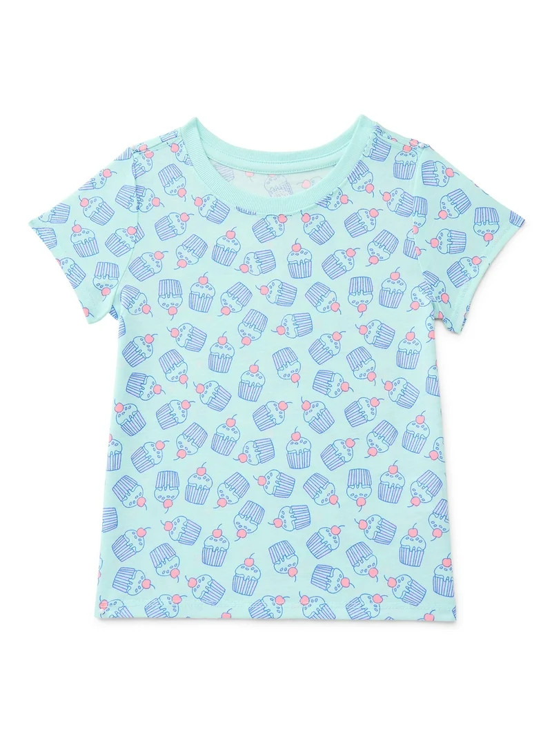 Wonder Nation Toddler Girls Tee with Short Sleeves, Sizes 18M-5T | Walmart (US)