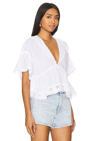Free People Bella Cutwork Top in Optic White from Revolve.com | Revolve Clothing (Global)