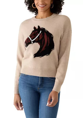 Women's Long Sleeve Horse Sweater | Belk