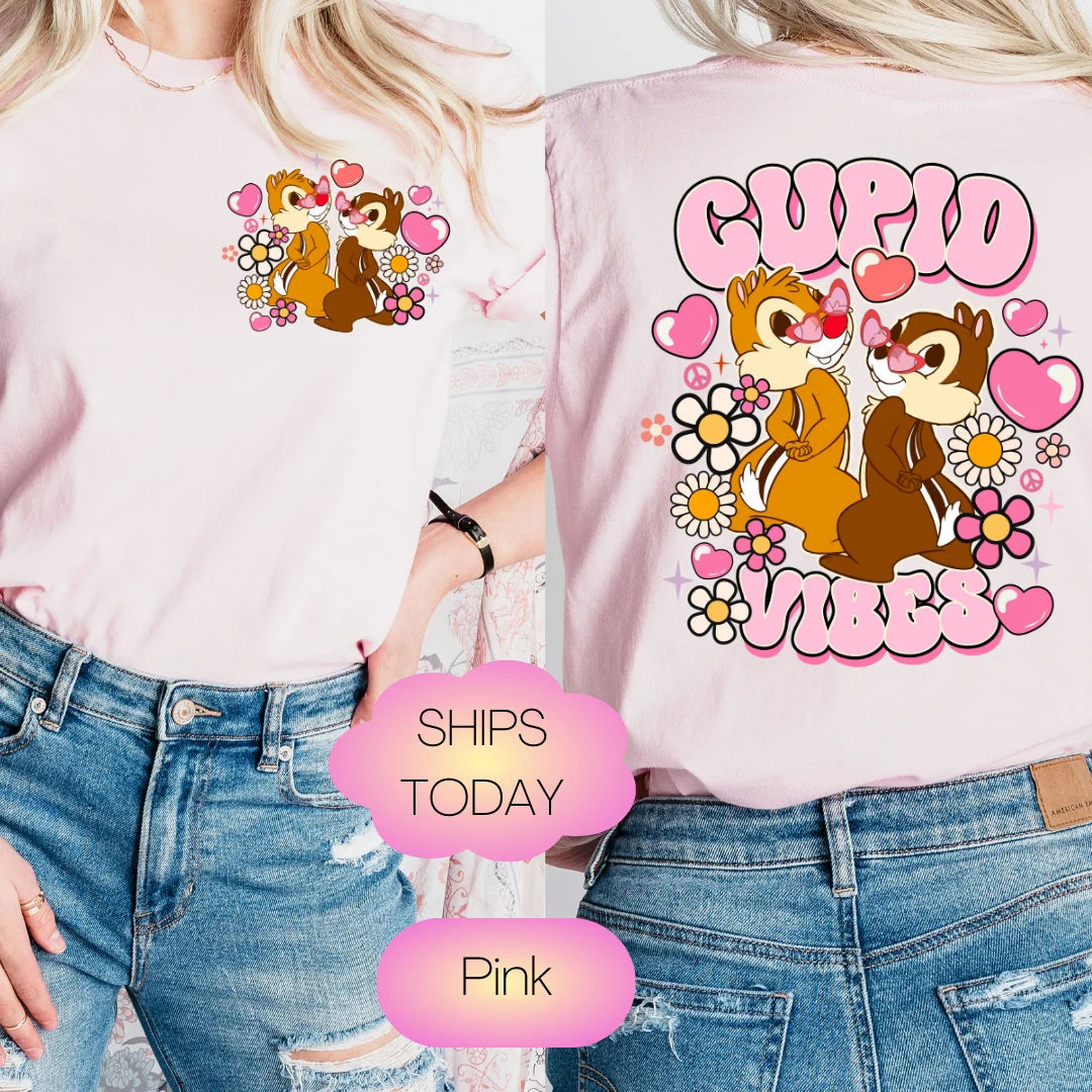 Chip and Dale Valentine Shirt, Disneyland Couple Epcot Drinking Team Shirt, Valentines Coffee Lov... | Etsy (US)