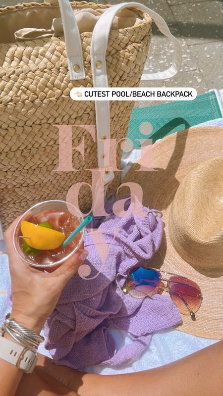 Spring summer essentials. This pool beach backpack amazon swim coverup fav wide brim hat 

#LTKswim #LTKSeasonal #LTKtravel