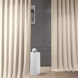 HPD Half Price Drapes FLCH-FM20106-96 Italian Faux Linen Curtain, 50 X 96, Parchment Cream | Amazon (US)