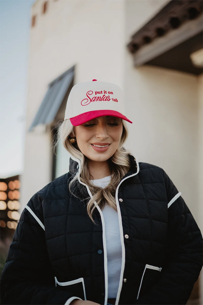 Put It On Santa's Tab Two-Toned Trucker Hats | Katydid