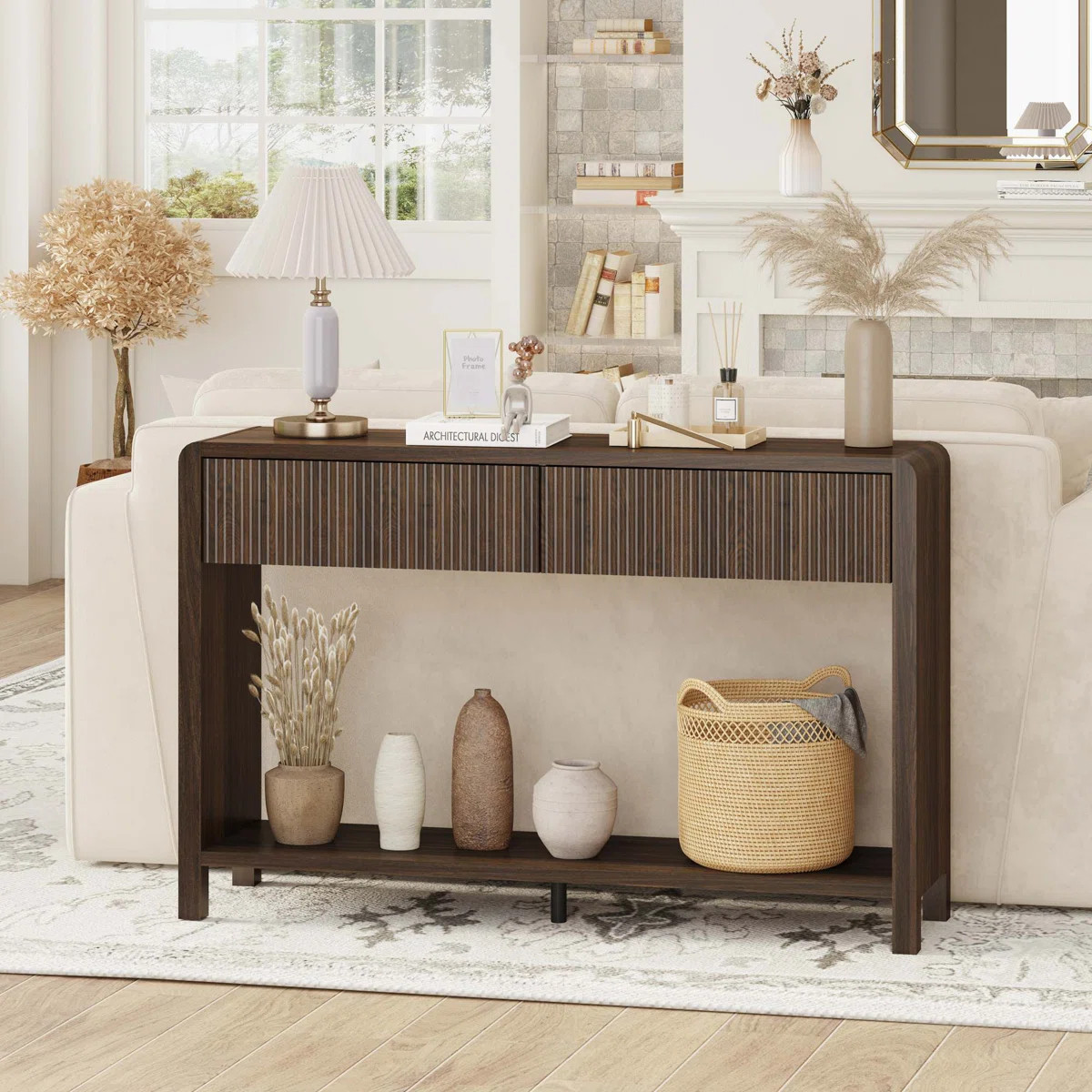 Guinna 2-Drawer Wood Console Table | Wayfair North America