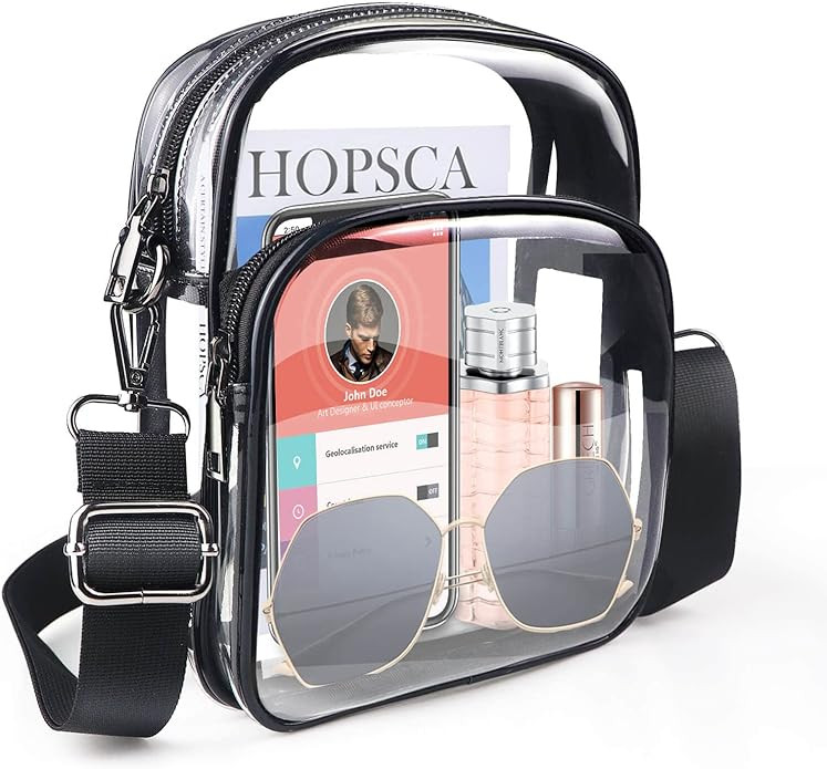 Amazon.com: COROMAY Clear Purse TPU Clear Bag Stadium Approved Clear Crossbody Bag : Everything E... | Amazon (US)