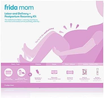 Frida Mom Hospital Packing Kit for Labor, Delivery, & Postpartum | Nursing Gown, Socks, Peri Bott... | Amazon (US)