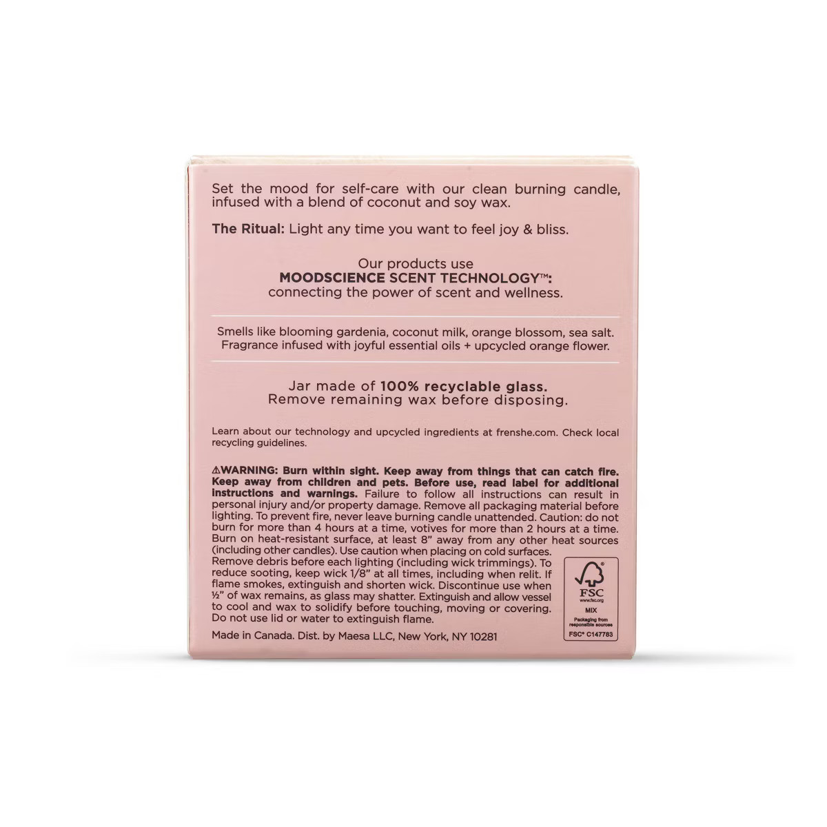 Being Frenshe Coconut & Soy Wax Reset Candle with Essential Oils - Solar Fleur - 7oz | Target