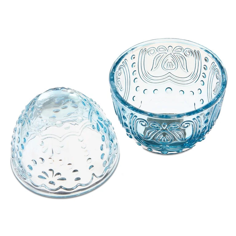 Glass Egg Candy Dish, Blue, 8", Easter by Way To Celebrate | Walmart (US)
