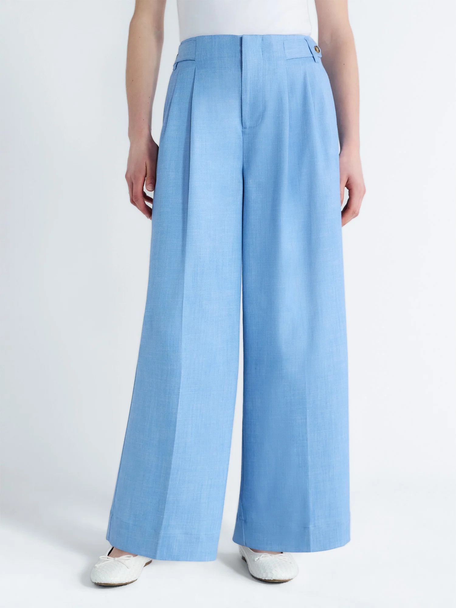 Free Assembly Women's and Women's Plus High Rise Wide Leg Cropped Pants, 27" Inseam, Sizes XS-4X | Walmart (US)