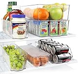 Refrigerator Organizer Bins, Greenco Fridge Organizers and Storage Clear Plastic, Set of 6 Includes  | Amazon (US)