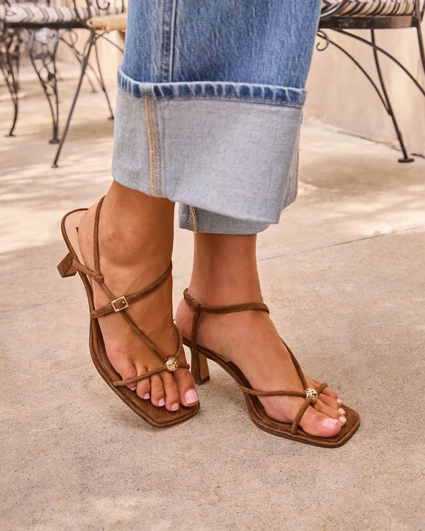 Mylee Strappy Faux Suede Heels | VICI