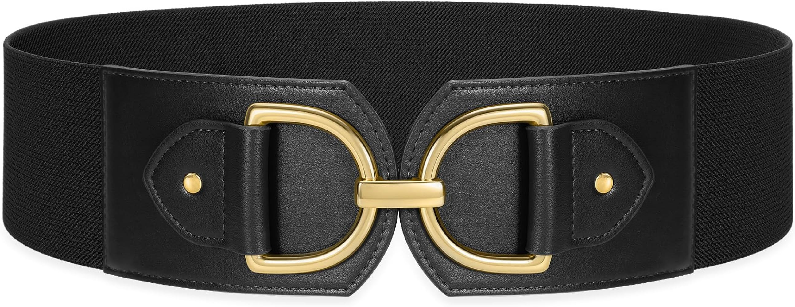 Wide Belts for Women Fashion Elastic Belt for Dresses Vintage Waist Belt Ladies Stretchy Belt Gol... | Amazon (US)