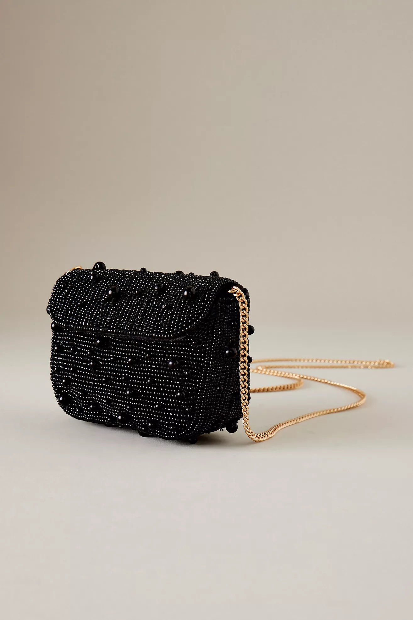 Mini Beaded Pearl Chain-Strap Clutch Bag | Anthropologie (UK)