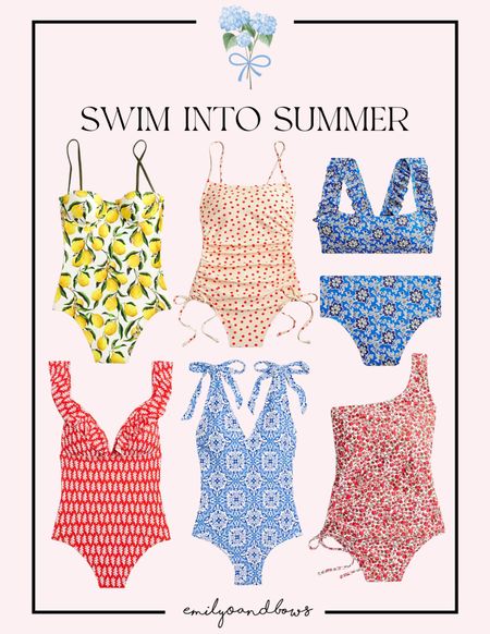 Swim into summer! Rounding up some of my favorite bathing suits! 