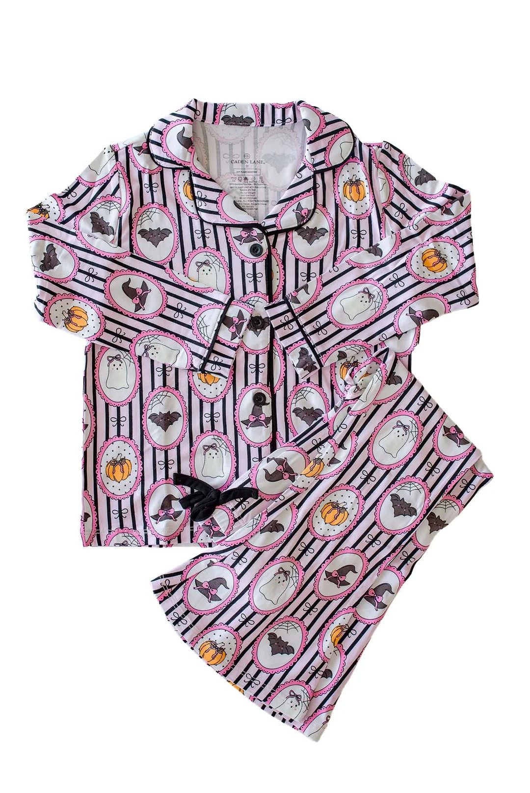 Girls' Halloween Glow-in-the-Dark Two-Piece Flare Lounge Set | Galloween | Caden Lane
