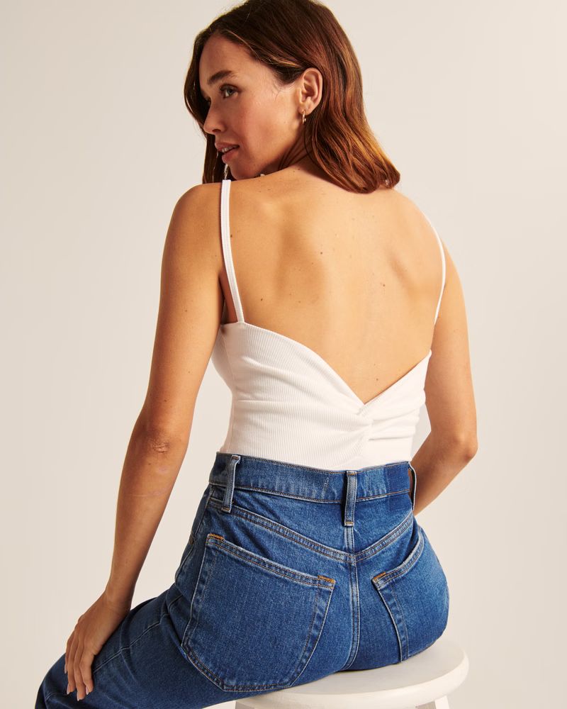 Ribbed Open Back Bodysuit | Abercrombie & Fitch (US)