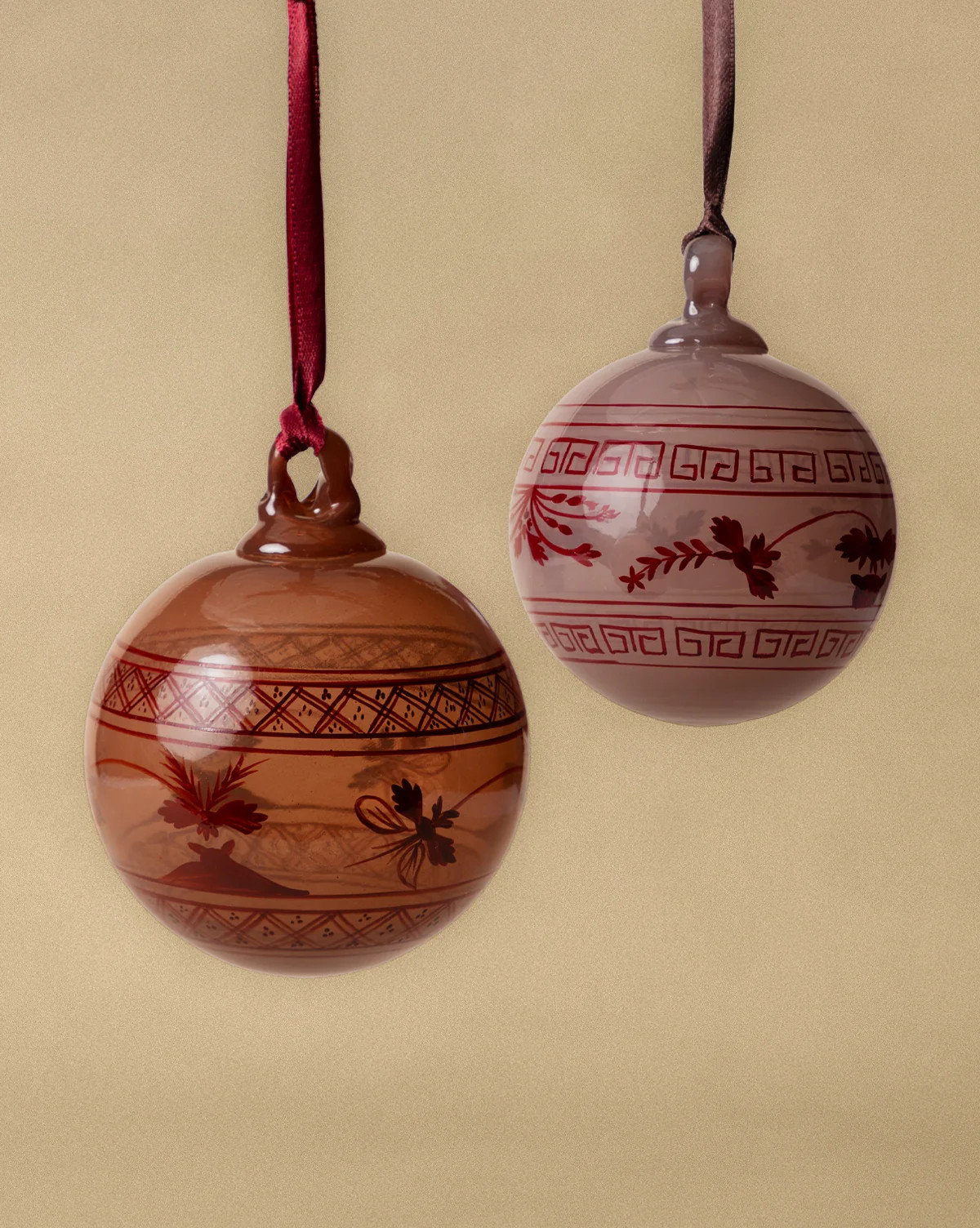 4" Ruby Red Baubles (Set of 2) | McGee & Co. (US)