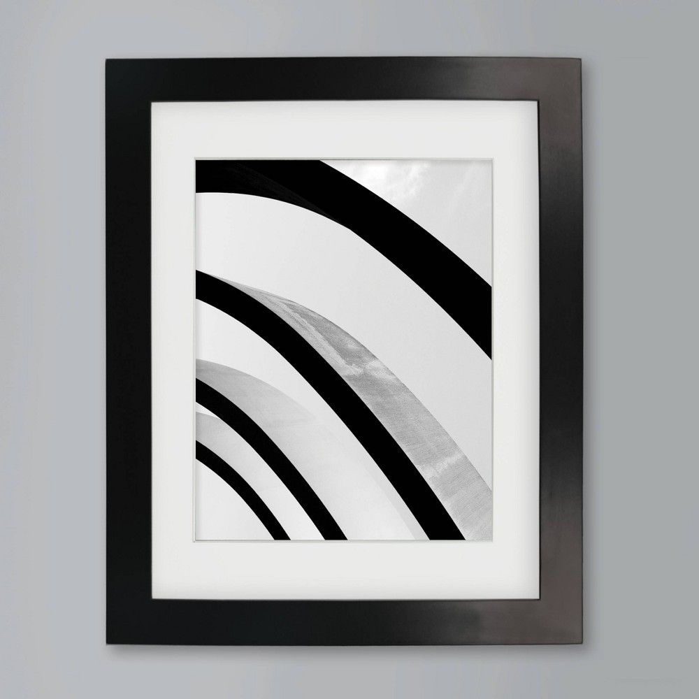 11"" x 14"" Wide Gallery Matted Frame Black - Made By Design | Target