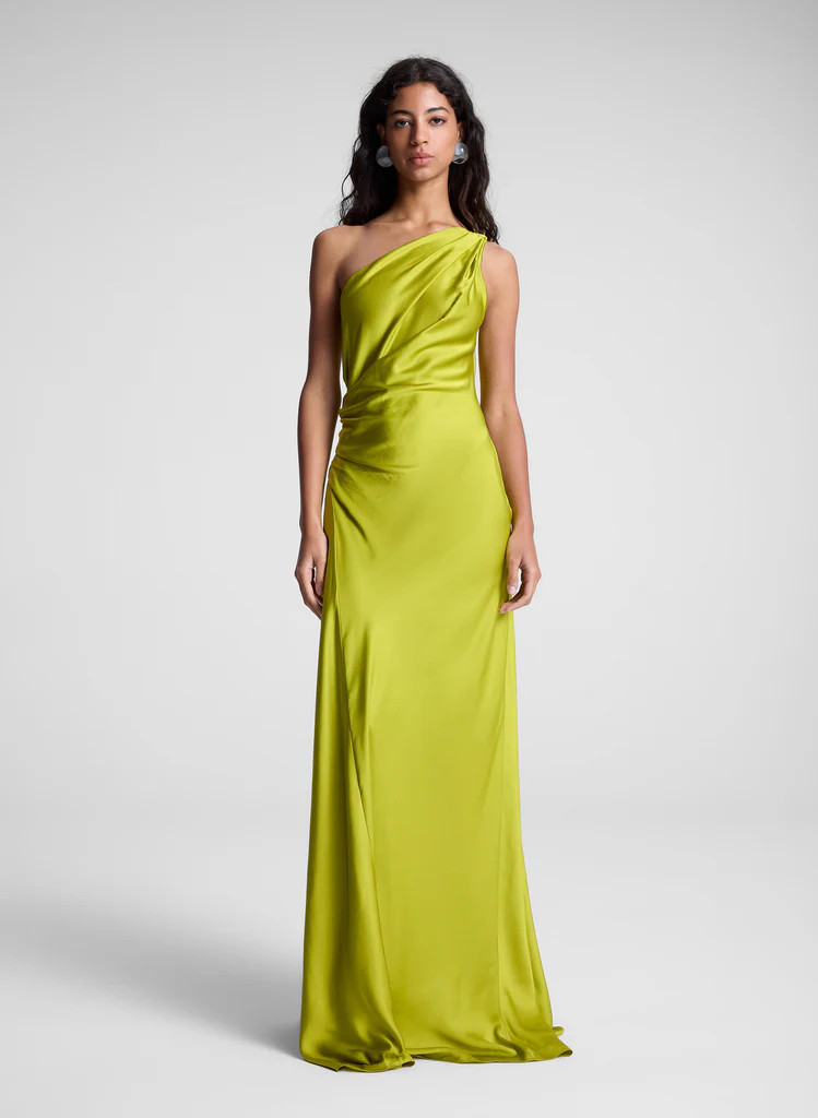 Aster Satin One Shoulder Gown | A.L.C
