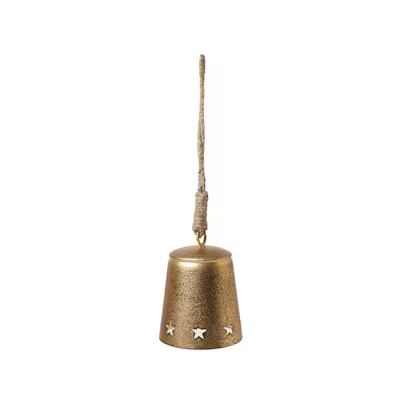 Holiday Living Gold Bell Indoor/Outdoor Ornament | Lowe's