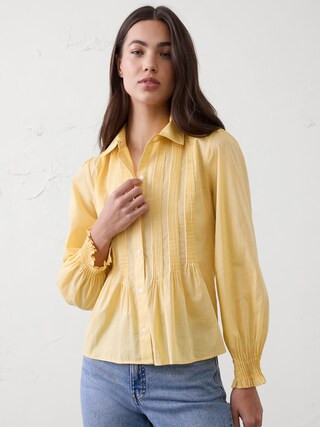 Fine Pintuck Voile Shirt | Banana Republic Factory