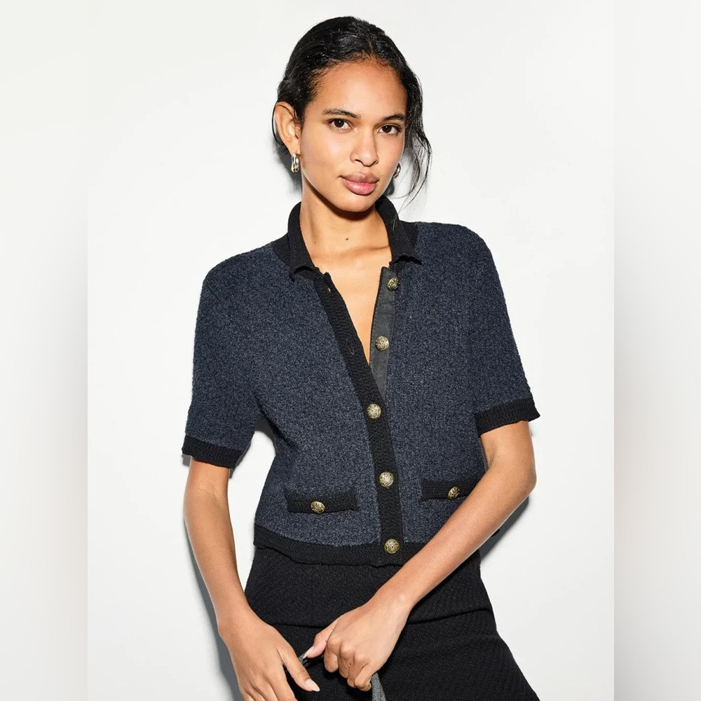 Veronica Beard Marie Knit Cardigan in Navy M | Poshmark