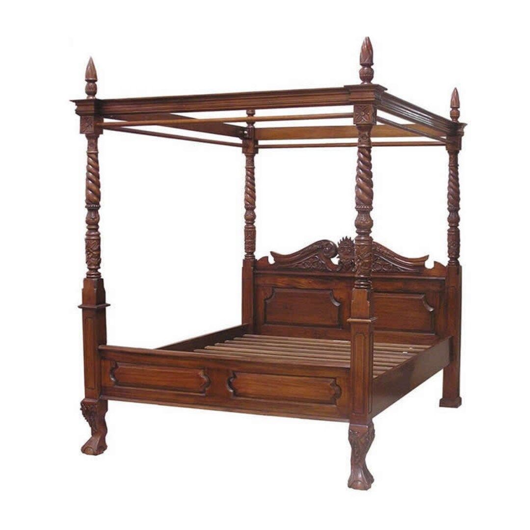 Classic Mahogany Four Poster King Size Bed | Etsy (UK)
