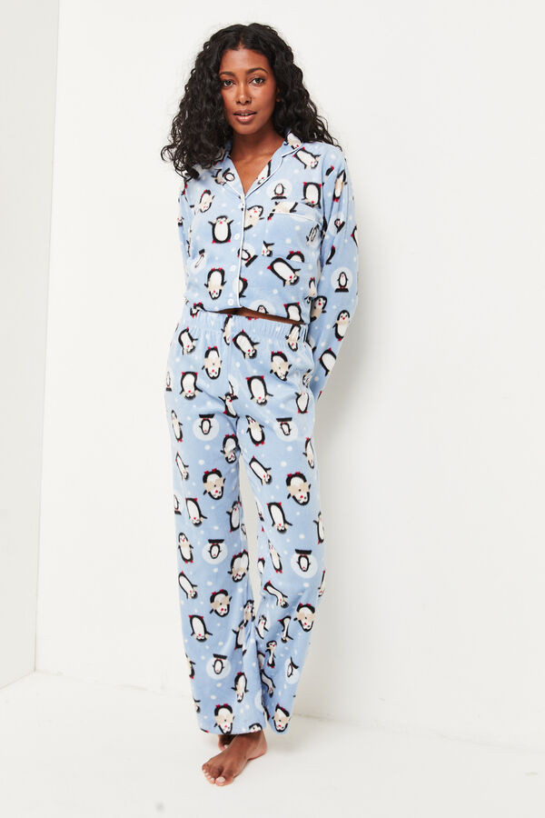 Penguin Minky Fleece PJ Set | Ardene