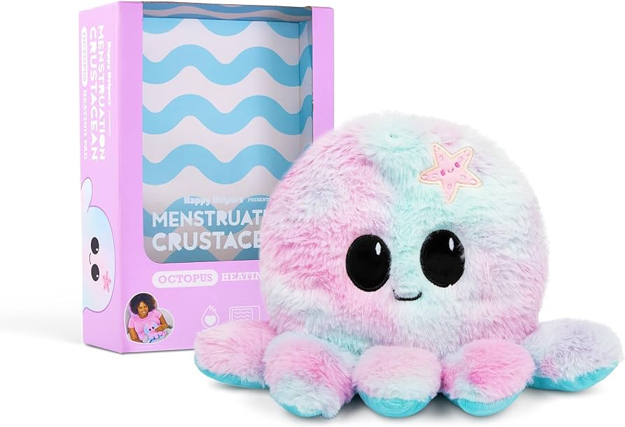 Happy Helpers Octopus Plush — Menstruation Crustacean Plushies Cute Lavender Scented Heating Pa... | Amazon (US)