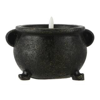 Black Cauldron Faux Flickering Flame LED Wax Candle by Ashland® | 5.3" X 4.4" x 3.1" | Michaels® | Michaels Stores