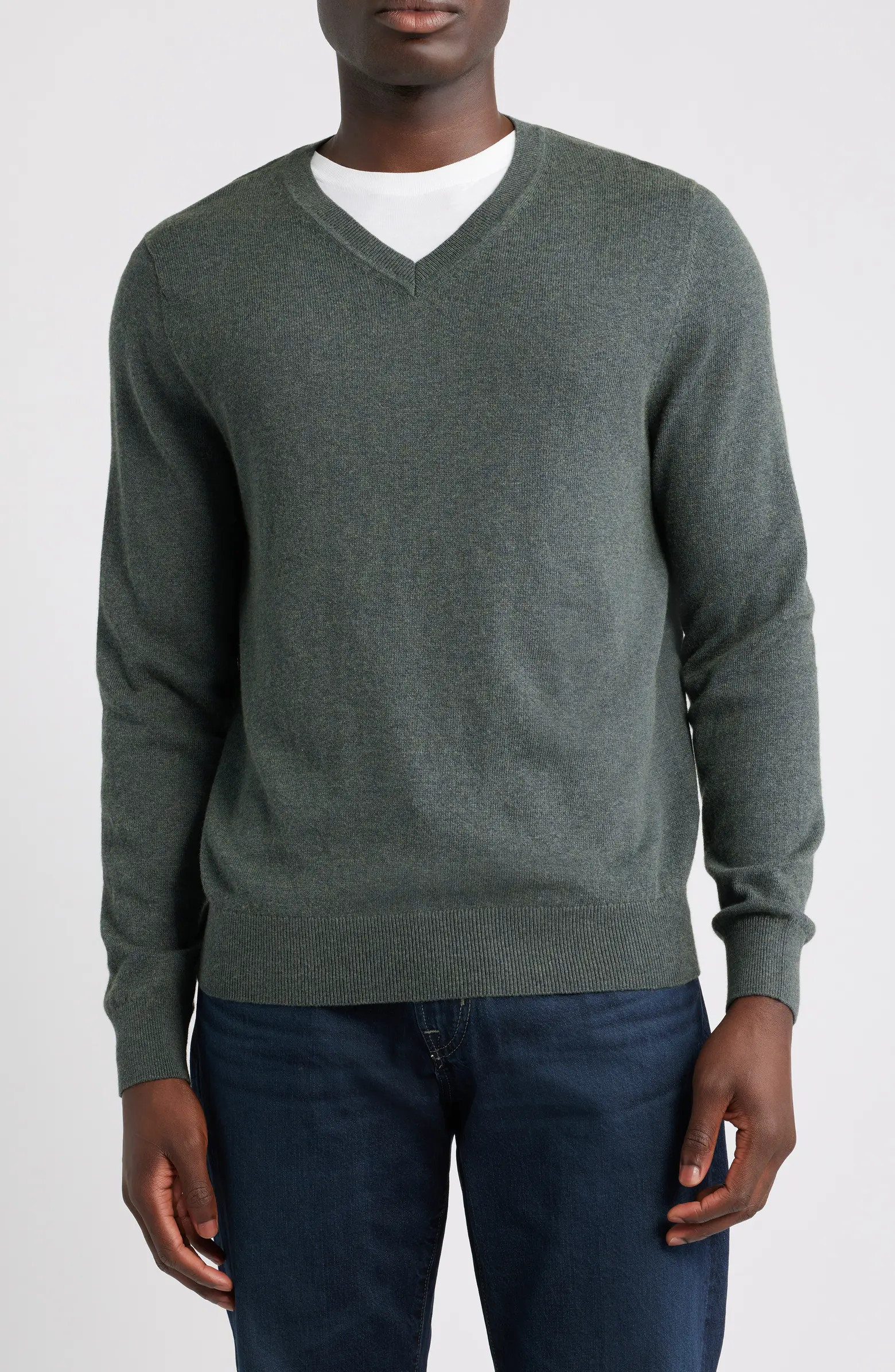 Cotton & Cashmere V-Neck Sweater | Nordstrom
