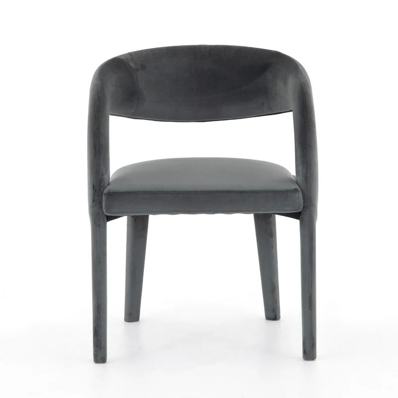 Euben Velvet Arm Chair in Gray | Wayfair Professional