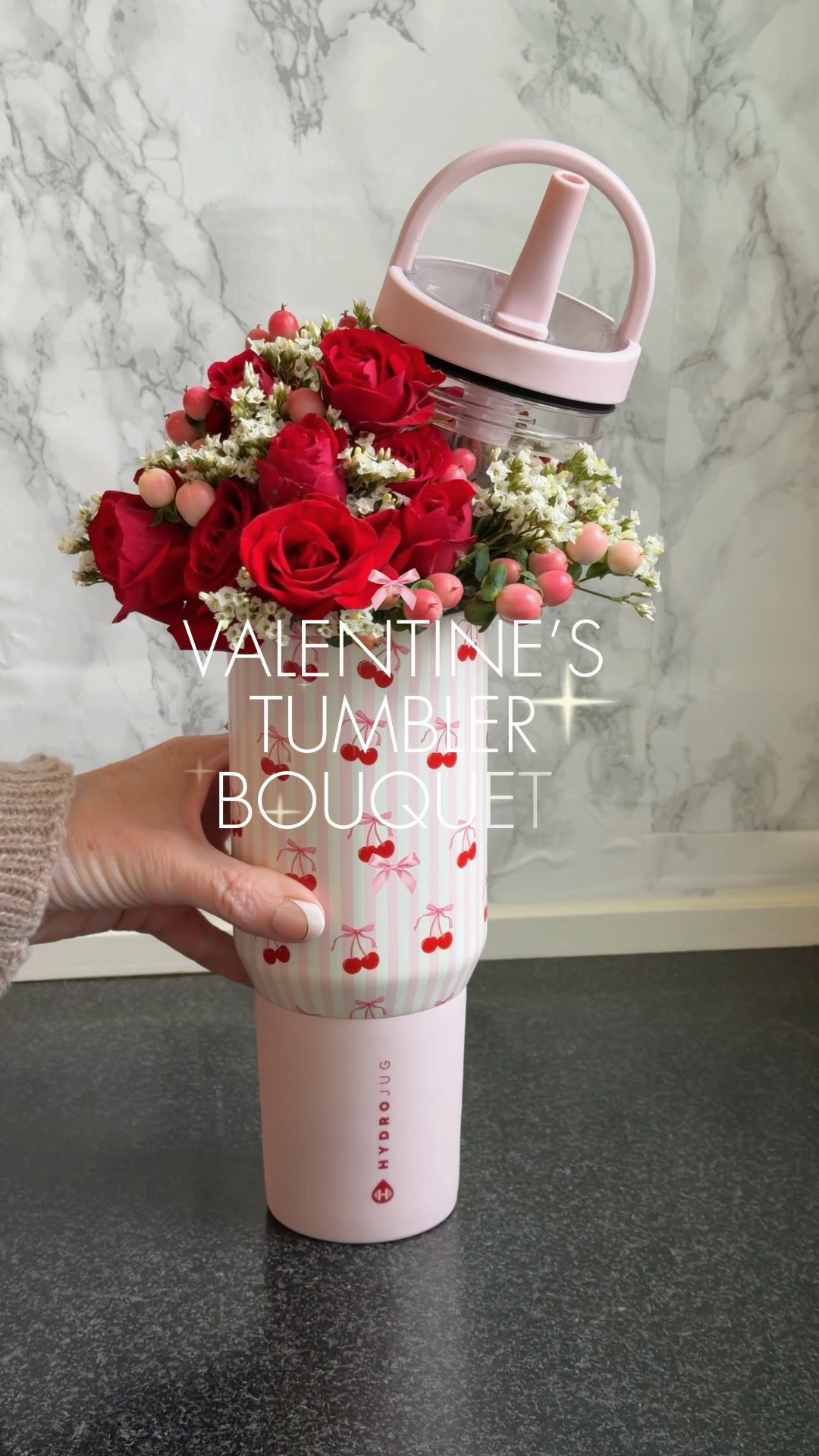 Valentine’s cup bouquet | tumbler bouquet gift idea
Stanley bouquet but made with a Valentine’s HydroJug and fresh flowers. Affordable Valentine’s gift idea, bouquet cup gift, tumbler bouquet, Galentine’s gift idea, and romantic gift idea. 

#LTKHome #LTKValentine