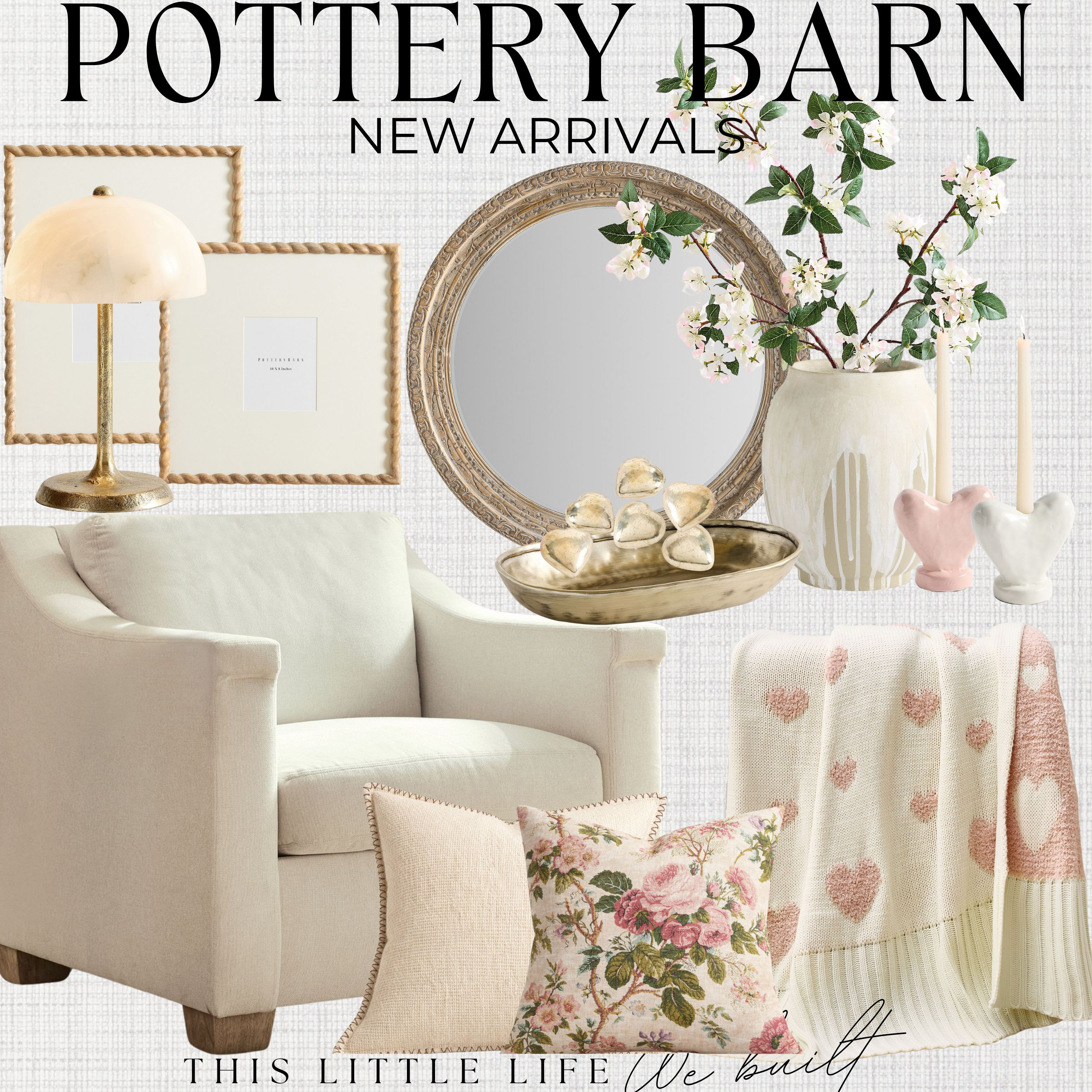 New Arrivals from Pottery Barn!
Pottery Barn Home / Pottery Barn Spring / Valentine's Day Decor / Textured Throw Pillows / Cozy Neutral Blankets / Woven Baskets / Ceramic Vases / Textured Vases / Decorative Trays / Linen Curtains / Minimalist Wall Art / Rattan Accent Chairs / Stoneware Bowls / Neutral Area Rugs / Light Oak Furniture / Organic-Shape Mirrors / Faux Greenery / Faux Florals / Marble Accent Pieces / Soft Wool Rugs / Neutral Furniture / Sculptural Lighting / Earth-Toned Decor / Reclaimed Wood Accents / Subtle Patterned Pillows / Jute Rugs / Handcrafted Pottery / Layered Textures / Clean Lines & Natural Materials / Travertine Decor / Coffee Table Decor / Open Shelving Decor / Bookshelf Decor / Decorative Books / Marble Accents / Neutral Spring / Organic Modern Decor / Brass Candlestick Holders / Marble Decorative Boxes / Linen Accents / Woven Blanket Baskets / Neutral Wallpaper / Scalloped Decor / Neutral Home Furniture / Living Room Furniture / Entryway Furniture / Bedroom Furniture / Linen Sofa / Neutral Accent Chairs / White Oak Coffee Table / Arched Cabinets / Fluted Furniture / 
 

 #LTKSeasonal #LTKHome